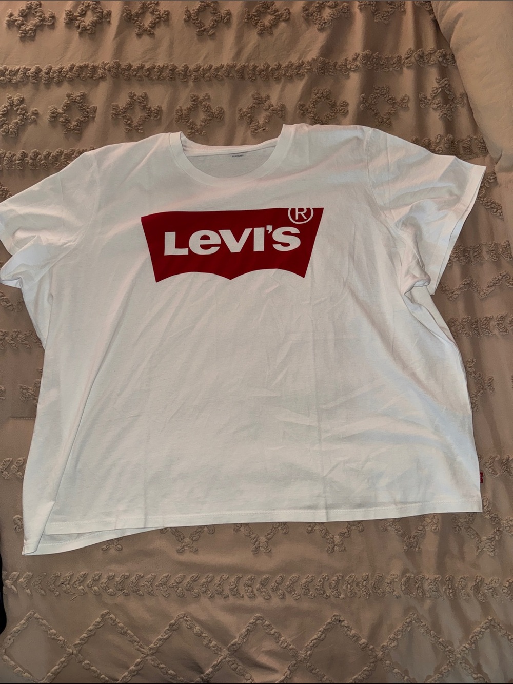 Levi's White T-Shirt with Red Logo